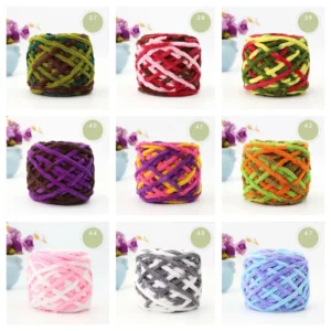 Fancy Colored Ball Polyester 5mm Bulky Knitting Yarn Chunky Blankets Chunky Jumbo Cotton Yarn