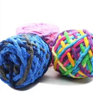 Fancy Colored Ball Polyester 5mm Bulky for Knitting Yarn Chunky Blankets Chunky Jumbo Cotton Yarn