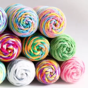 Fancy Dyed Milk Cotton Spun Knitted Baby Yarn Coarse Crochet Yarn 5 Strands