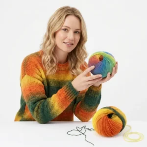Fancy Segment Merino Wool Natural Fiber Soft Sweater Yarns for Hand Knitting and Crochet