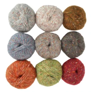 Fancy Variegated Novelty Multicolor Color Cotton Alpaca Wool Blended Hand Knitting Yarn for Knitting Crocheting DIY Crafts