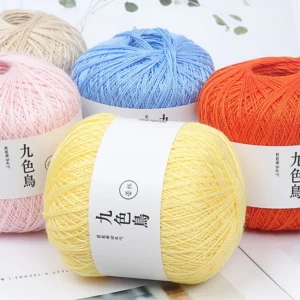 Fashion Mercerized Cotton Thread Dyed Melange Yarn for Crochet Hand Knitting Embroidery Weaving 100% Cotton Lace Yarn Sweater