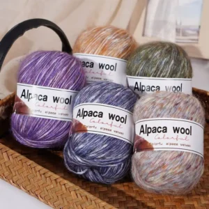 Foreign Trade Jinxin Colorful Alpaca Wool Blended Yarn Autumn Winter Medium Coarse Warm Hand knitted Hat & Scarf Yarn China