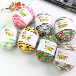 Foreign Trade Line 5 Ply Acrylic Blended Composite Fancy Yarn Gradient Dyed Roll Dyed Untwisted Medium Thick Cake Yarn Special