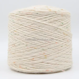 Free Sample 94% Acrylic 6% Polyester 3Nm/1 Cone Yarn 3000m/kg Color Dots Fancy Yarn for Sweaters Hats Scarves