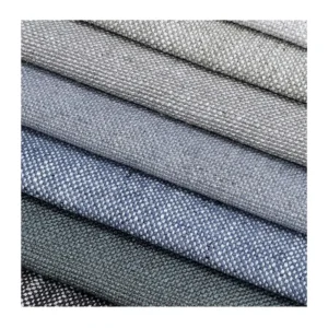 Furniture Sofa Bedding Upholstery Woven Yarn Dyed Breathable Natural Cotton Linen Fabric