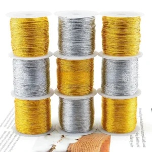 Gold Silver Thread 3 6 9 Strand Cord Braid for Necklace Making DIY Jewelry Lanyard & Bracelet