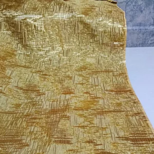 Golden Brocade Jacquard Fabric Yarn Dyed Metallic Woven Poly Shrink Resistant Wedding Girls Apparel Medium Weight