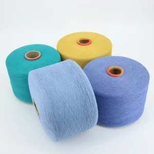 Good Strength Weaving Knitting Yarn 50% Cotton 50% Polyester Blended Open End Recycled Cotton Spun Yarn