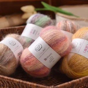 Gradient Multicolor Variegated Dyed Acrylic Blended Ring Spun Yarn Rainbow Medium-thick Hand-knitting Sweaters Scarves Baby Hats
