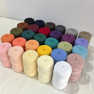 Hand Crochet Storage Basket Stylish Knitting Material 100% Polyester T Shirt Yarn Recycled Cotton with Fancy Dyed Pattern