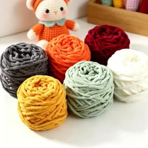 Hand DIY Chunky Polyester 100% Yarn 6mm Super Soft Fancy Knit Chunky Chenille Yarn Hand Knitting for Weaving
