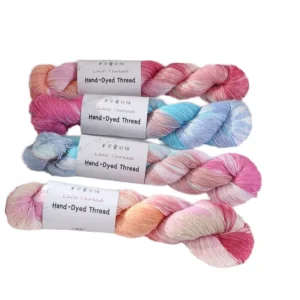 Hand-Dyed Gradient Strong-Twist Lace Thread Section-Dyed Cotton for Weaving and Knitting High Tenacity