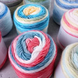 Hand Knitting & Sewing Yarn 100% Cotton Space-Dyed Polyester Acrylic Blended Recycled Fancy Knitting Yarn for Weaving