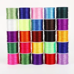 Hand Woven 1mm Rope Chinese Knotting Nylon Cord DIY Nylon Beading Thread String for Bracelets Jewelry Making