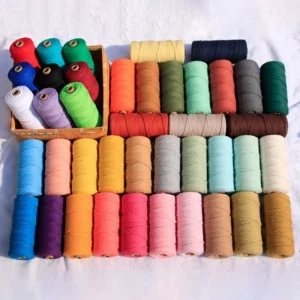 Handmade Boho Decor 3mm 100 Colorful Cotton Cord Rope Thread Twisted Macrame Cotton Cords