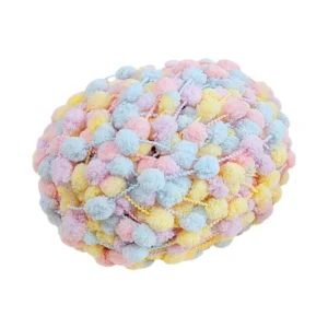 Heny Factory Hand Knitting Yarn Pom Poms Hand Crochet Chunky Yarn Ball Fancy Yarn for Blanket