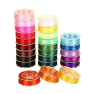 High Quality 0.8mm Flat Stretching Elastic Thread for DIY Beads Bracelet Color Bead Wire String Durable Jewelry Findings