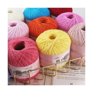 High Quality 100% Mercerized Cotton Crocheted Thread Yarn Various Colors High Twist Recycled Anti Static High Tenacity Knitting