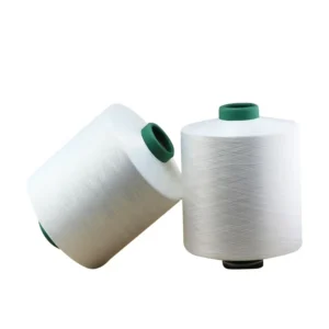 High Quality 100% Polyester Core Spun DTY Yarn AA Grade Oeko Tex Certified Recyclable Anti-Pilling White Raw Chinese Factory