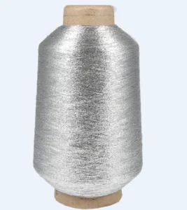 High Quality MX Type Metallic Yarn 2*30D Polyester Anti Pilling High Tenacity 1200TPM Twist Threads GOLD SILVER RAINBOW Colors