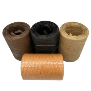 High Quality Recyclable Paper Raffia Yarn 100yards No Twisted Structure for Crochet Crafts & Baskets