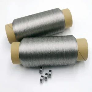 High Quality Silver Metal Sew Embroidery Thread 316l Stainless Steel Fiber Metallic Conductive Yarn for Knitting