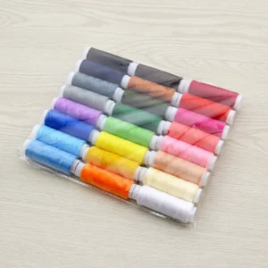 High Tenacity 100% Polyester Sewing Threads Multi-Color 402 Thread for Sewing Machines Dyed Pattern