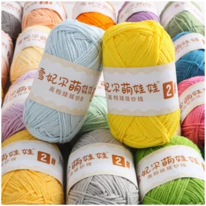 High Tenacity Recycled 4 Strand Milk Cotton Baby Yarn Popular Blended Yarn for Knitting Weaving Most Popular for