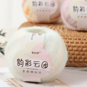 High Tenacity Recycled Mohair Wool Blended Fancy Yarn for Hand Knitting and Embroidery