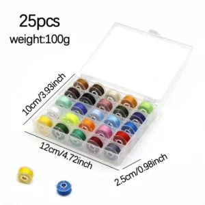 Household 25 36 color Polyester Cotton Sewing Thread Set with Transparent Spindle Box DIY Durable Sewing Machine Spools