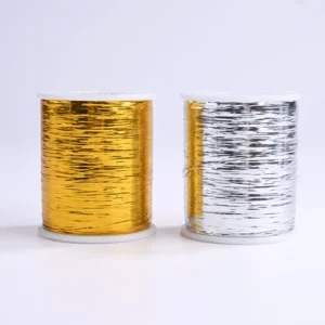 M Type Metallic Yarn Bobbin Gold and Silver Embroidery Thread 100G