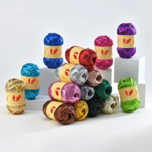 Metallic Chenille Yarn for Crochet Knitting DIY Fabric Yarn Handmade Bags Hats Crafts
