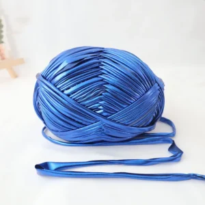 Metallic T Shirt Yarn for Crocheting Beach Bags Handmade T Shirt Yarn for Crochet Tote Bags
