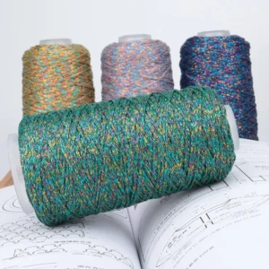 Metallic Yarn for Bags DIY Craft Supplies Fashion Accessories Soft Shiny Gold Silver Crochet Dyed Weaving Embroidery