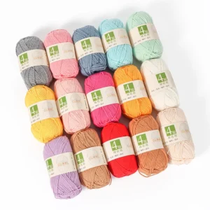 Milk Cotton Crochet Knitting Combed Compact Yarn Multiple Colors Hand Weaving Thread Thick Knitting Thread