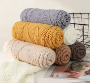 Milk Cotton Knitting Yarn DIY Crochet Kit for Beginners Make Scarves Hats Blankets Bulk Craft Yarn