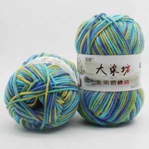 Milk Cotton Yarn 5 Ply Yarn Gradient Color Yarn