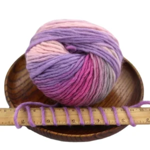 Multi Color Fancy 100% Wool Yarn High Tenacity Soft Space Dyed Wool Knitting Yarn for Scarf