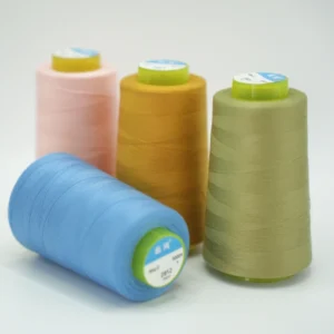 Multicolor 40/2 High Tenacity Polyester Sewing Thread 100% Dyed Material Manufacturing Product