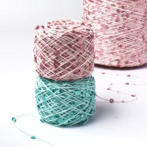 Multicolor Shiny Sequin Yarn Fancy Metallic Yarn for Sweater Scarf Crochet Textile Making
