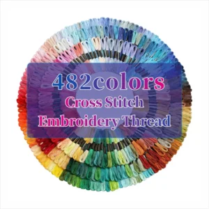 N-SZX001 Handmade Cross Stitch Embroidery Thread Variegated High Tenacity for Sewing Crochet Knitting Mercerized Fabric