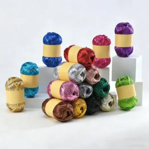 Needlework Hilo De Algodon Fil Trapillo Para Tejer Pour Leather Metallic Polyester Ovillos T Shirt Yarn Crochet for Needlework