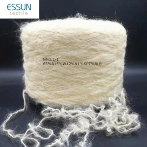 Nm3.2/1 Acrylic Alpaca Wool Nylon Elastic Hairy Feather Fancy Slub Brushed Yarn