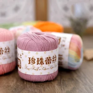 No.3 Pearl Lace 100% Cotton Yarn Recycled Dyed Fancy 5HZZLS-11 48S Worsted Yarn for Hand Knitting Weaving and Crochet