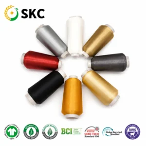 OEM ODM High Tenacity MH Gold Silver Polyester Metallic Yarn 75d Customized Colors Embroidery Knitting Hand Knitting Sewing