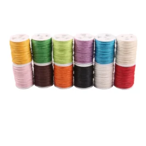 Okay 1mm Waxed Polyester Cord Thread Twine Cord Bracelet Thread for Necklace Jewelry Making DIY Craft