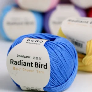Open End Dyed Combed Cotton 100% Cotton Anti Bacteria Anti Pilling Recyclable Fancy for Amigurumi Scarf Blanket Toys 50G 170M