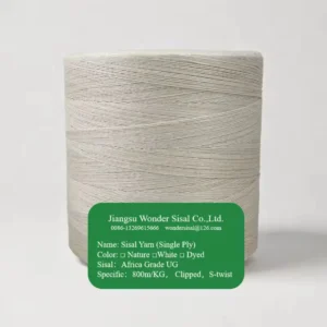 Organic Sisal Yarn for Weaving Raw Untreated Sisal Cord Multipurpose Fiber Rope for Craft Making and Macrame Decoration