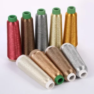 Polyester Metallic Yarn Thread Eco Friendly Gold Silver for Embroidery Sewing Cross Stitch